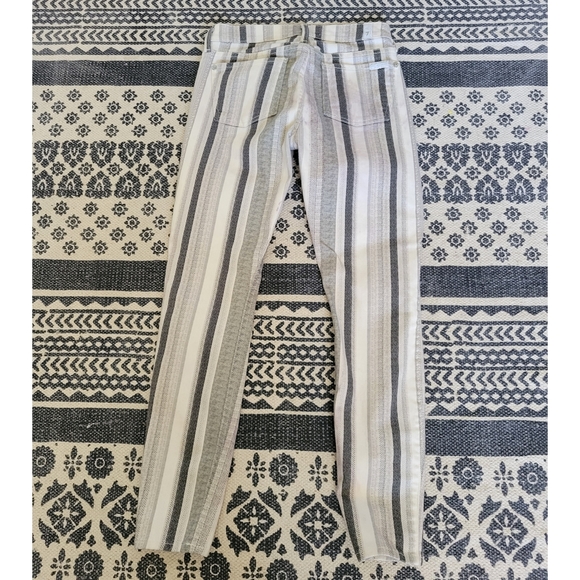Womens Seven Jeans Multi Gray Stripe Denim Bottom jeans - Picture 3 of 8